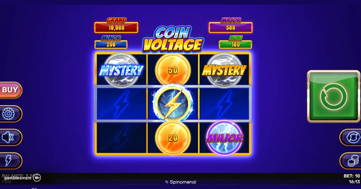 Spinomenal запускает новый слот Coin Voltage – Blast the Bonus 3×3